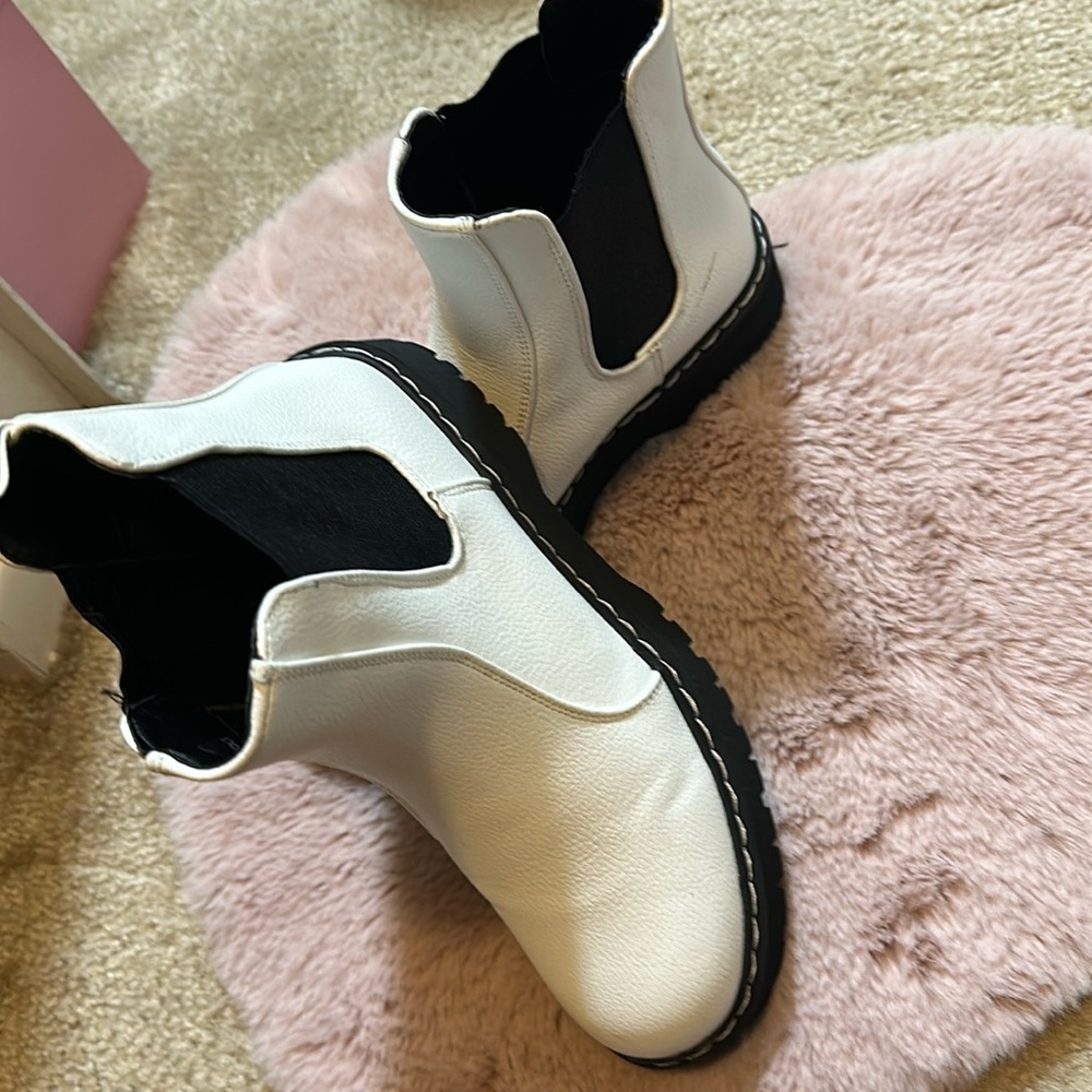 White hippie boots